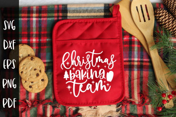 Christmas Baking Team SVG, Potholder SVG