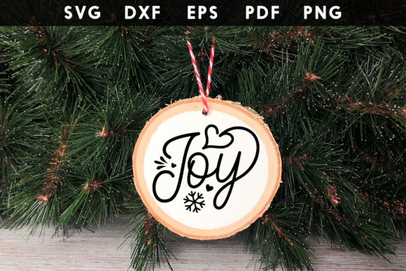 Joy SVG - Christmas Ornament SVG