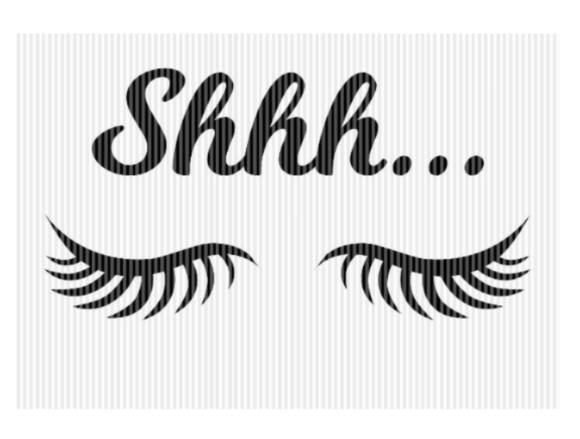 Shhh Sleepy Eyes Eyelashes Quote Graphic Review